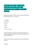 CSCC BIO 2300 UNIT 1 PRACTICAL&NewLine;PRACTICE SOLUTION UPDATED&NewLine;QUESTIONS AND CORRECT ANSWERS&NewLine;MANUAL