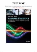 Test Bank for Business Statistics&colon; For Contemporary Decision Making&comma; 3rd Canadian Edition by Ken Black&comma; Tiffany Bayley&comma; Chapter 1-19 &vert; All Chapters
