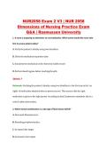 NUR2058 Exam 2 V3 &vert; NUR 2058 &NewLine;Dimensions of Nursing Practice Exam &NewLine;Q&A &vert; Rasmussen University 