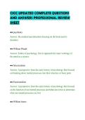 CSCC UPDATED COMPLETE QUESTIONS&NewLine;AND ANSWERS PROFESSIONAL REVIEW&NewLine;SHEET