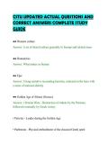 CSTU UPDATED ACTUAL QUESTIONS AND&NewLine;CORRECT ANSWERS COMPLETE STUDY&NewLine;GUIDE