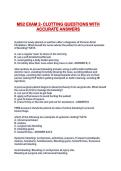 MS2 EXAM 2- CLOTTING QUESTIONS WITH ACCURATE ANSWERS