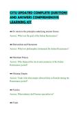 CSTU UPDATED COMPLETE QUESTIONS&NewLine;AND ANSWERS COMPREHENSIVE&NewLine;LEARNING KIT
