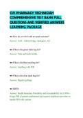 CVS PHARMACY TECHNICIAN&NewLine;COMPREHENSIVE TEST BANK FULL&NewLine;QUESTIONS AND VERIFIED ANSWERS&NewLine;LEARNING PACKAGE