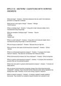 BPS 2110 - MIDTERM 1 QUESTIONS WITH VERIFIED ANSWERS