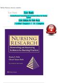 Test Bank for Nursing Research&colon; Generating and Assessing Evidence for Nursing Practice 11th Edition by Denise F&period; Polit & Cheryl Tatano Beck &vert; Complete Chapters &vert; Latest Updated 2025&ndash;2026