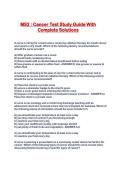 MS2 &colon; Cancer Test Study Guide With Complete Solutions