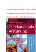 TEST BANK FOR Fundamentals of Nursing 12th Edition by Patricia A&period; Potter&comma; Anne G&period; Perry&comma; Stockert&comma; Hall&comma; Ostendorf ISBN&colon; 9780443124068 COMPLETE GUIDE ALL CHAPTERS COVERED WITH RATIONALES 100&percnt; VERIFIED A&plus; GRADE ASSURED&excl;&excl;&excl;&excl;&excl;NEW LATEST UPDATE&excl;&excl;&excl;&excl;&excl;