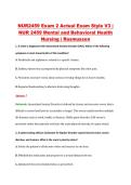 NUR2459 Exam 2 V1&ndash;V3 &vert; Mental and Behavioral Health Nursing &vert; Rasmussen University &vert; Q&A with Rationale &lpar;NUR 2459 Exam 2&rpar;