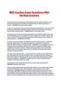 MS2 Cardiac Exam Questions With Verified Answers&period;