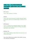 CWEL FULL SOLUTION BUNDLED&NewLine;ASSESSMENT QUESTIONS AND CORRECT&NewLine;ANSWERS