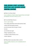 CWEL REVIEW SCRIPT ACCURATE&NewLine;QUESTIONS AND ANSWERS EXPERT&NewLine;VERIFIED CONTENT