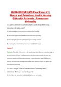 NUR2459 Final Exam Actual Exam Style &NewLine;V1 &vert; NUR 2459 Mental and Behavioral &NewLine;Health Nursing &vert; Rasmussen