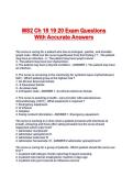 MS2 Ch 18 19 20 Exam Questions With Accurate Answers