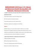 NUR2459 Exam 3 V1&ndash;V3 &vert; Mental and Behavioral Health Nursing &vert; Rasmussen University &vert; Q&A with Rationale &lpar;NUR 2459 Exam 3&rpar;