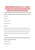 NUR2459 Exam 4 V1&ndash;V3 &vert; Mental and Behavioral Health Nursing &vert; Rasmussen University &vert; Q&A with Rationale &lpar;NUR 2459 Exam 4&rpar;