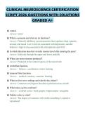 CLINICAL NEUROSCIENCE CERTIFICATION&NewLine;SCRIPT 2026 QUESTIONS WITH SOLUTIONS&NewLine;GRADED A&plus;