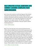 D027 UPDATED ACTUAL QUESTIONS AND&NewLine;CORRECT ANSWERS COMPLETE STUDY&NewLine;GUIDE RESOURCE