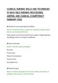 CLINICAL NURSING SKILLS AND TECHNIQUES&NewLine;10 HIGH-YIELD NURSING PROCEDURES&comma;&NewLine;ASEPSIS&comma; AND CLINICAL COMPETENCY&NewLine;SUMMARY 2026