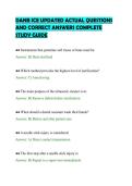 DANB ICE UPDATED ACTUAL QUESTIONS&NewLine;AND CORRECT ANSWERS COMPLETE&NewLine;STUDY GUIDE