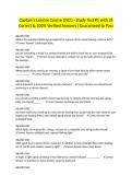 Captain's License Course USCG - Study Test &num;1 with all Correct & 100&percnt; Verified Answers &vert;Guaranteed to Pass