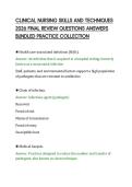 CLINICAL NURSING SKILLS AND TECHNIQUES&NewLine;2026 FINAL REVIEW QUESTIONS ANSWERS&NewLine;BUNDLED PRACTICE COLLECTION