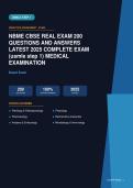NBME CBSE Real Exam 200 Questions and Answers Latest 2026 &ndash; Complete Exam-Style Questions &vert; 100&percnt; Verified &ndash; Pass Guaranteed &ndash; A&plus; Graded&NewLine;&NewLine;