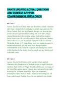DANTE UPDATED ACTUAL QUESTIONS&NewLine;AND CORRECT ANSWERS&NewLine;COMPREHENSIVE STUDY GUIDE&NewLine;