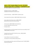 ANCC FNP Exam Hematology Review Questions with Correct Answers 2025 &vert; Family Nurse Practitioner Certification Exam Study Guide