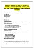 WGU health assessment Oa exam 2026 exam latest&NewLine;2026 actUal QUestiOns and VeriFied ansWers &lpar;latest&NewLine;2026 &sol; 2027 UPdate&rpar; a&plus; Grade 100&percnt; GUarantee VeriFied&NewLine;By exPerts 