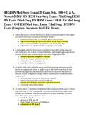 HESI RN Medical-Surgical Exam Review Comprehensive Practice Questions and Study Guide 2025&sol; 2026 NCLEX and HESI Prep Resource