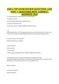 ANCC Family Nurse Practitioner &lpar;FNP&rpar; Exam Review 2025 &vert; Leik Part 1 Practice Questions with Verified Correct Answers &vert; Comprehensive Certification Study Guide