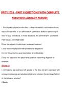 PRITE 2026 - PART II &lpar;Latest 2026&sol;2027 Update&rpar; Complete Questions and Guide Answers&comma; 100&percnt; Verified Graded A&plus;