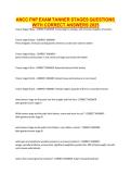 ANCC FNP Exam 2025 Tanner Stages Practice Questions with Correct Answers &vert; Family Nurse Practitioner Certification Exam Study Guide