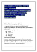 Latest 2026 &sol; 2027 WGU D027 OA &NewLine;Exam Advanced &NewLine;Pathopharmacological Foundations &NewLine;Tested Questions  and Verified &NewLine;Rationalized Answers&comma; 100&percnt; &NewLine;Guarantee Pass 