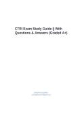 CTRI Exam Study Guide