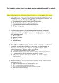 Evidence Based Practice in Nursing and Healthcare 4th Edition Test Bank 2025&sol; 2026 100&percnt; Verified with Correct Questions and Answers with Solution