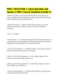 POSC 1010 EXAM 1 Latest Question and&NewLine;Answer &vert; 100&percnt; Correct Solutions &vert; Grade A&plus;