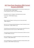 ALF Core Exam questions with correct answers 2025 2026&period;