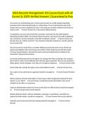 USCG Records Management 101 Course Exam with all Correct & 100&percnt; Verified Answers &vert;Guaranteed to Pass