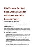 2026&sol;2027 Elite Test Bank&colon; Maine Child Care Director Credential & 10-148 CMR Chapter 32 Licensing Mastery &lpar;S-Tier Guide&rpar;