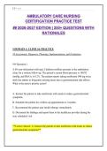 Ambulatory Care Nursing Certification Practice Test 2026-2027 &vert; 250&plus; Questions with Rationales