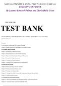 Safe Maternity & Pediatric Nursing Care 1st Edition by Luanne Linnard-Palmer Test Bank 2025&sol; 2026 &vert; 100&percnt; Verified with Correct Questions and Answers