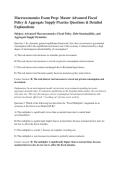 Macroeconomics Exam Prep&colon; Master Advanced Fiscal &NewLine;Policy & Aggregate Supply Practice Questions & Detailed Explanations &NewLine;
