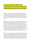 CLINICAL NURSING SKILLS AND&NewLine;TECHNIQUES FINAL STUDY GUIDE 2026&NewLine;COMPLETE QUESTIONS AND ANSWERS