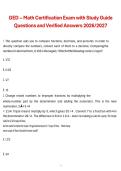 GED Mathematical Reasoning Certification Exam Study Guide Questions and Verified Answers &vert; General Educational Development &lpar;GED&rpar; &vert; 2026&sol;2027 &vert; Comprehensive Math Exam Review