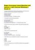 Ropes Awareness Latest Question and&NewLine;Answer &vert; 100&percnt; Correct Solutions &vert;&NewLine;Grade A&plus;