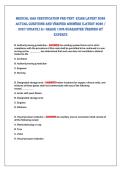Medical Gas certification pre-test exaM latest 2026&NewLine;actUal QUestions and Verified ansWers &lpar;latest 2026 &sol;&NewLine;2027 Update&rpar; a&plus; Grade 100&percnt; GUarantee Verified By&NewLine;experts