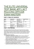 THE ELITE UNIVERSAL TEST BANK&colon; AFP &sol; ACT Policing Officer Exam Mastery &lpar;2026&sol;2027 Edition&rpar; &vert; S-Tier Guide & Scenarios