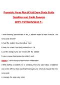 Prometric Nurse Aide &lpar;CNA&rpar;Exam Study Guide &lpar;Latest 2026&sol;2027 Update&rpar; Complete Questions and Guide Answers&comma; 100&percnt; Verified Graded A&plus;